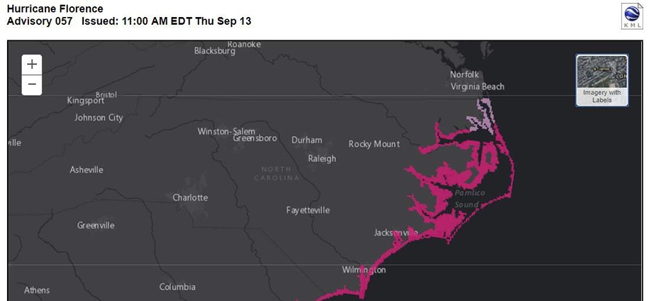 Hurricane Florence path includes 4 port cities
